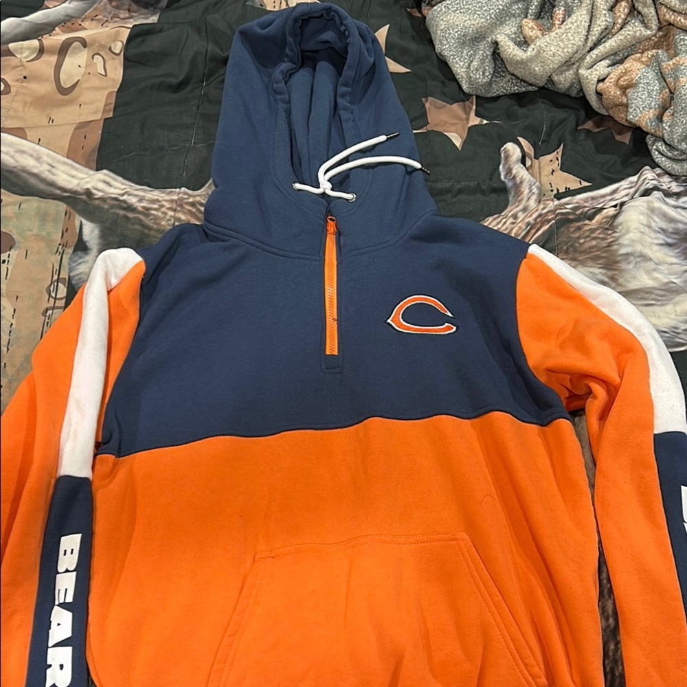 Orange and Blue bears Half-Zip Hoodie